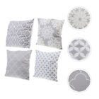 4 Pcs Decorative Pillowcase Geometric Slip Car Pillowslip Cover Square Sofa