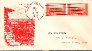 UNITED STATES 1934 CACHET FDC COVER NATIONAL PARKS GRAND CANYON ARIZONA ADDR - Picture 1 of 2