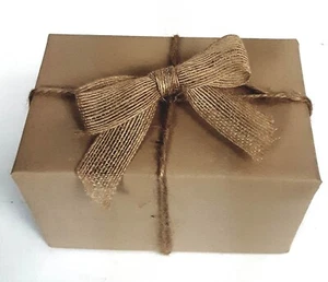 Set of 48 Tan 3.5" Premade Jute Bows With Twist Ties for Wedding, Shower, Party - Picture 1 of 3