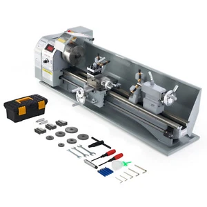 9x30" Mini Metal Lathe 1100W DC Motor 3-Jaw Chuck LCD Display Metalworking - Picture 1 of 8