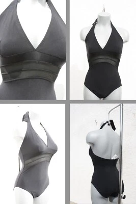 NEU 2023/24 DEBENHAMS Neckholder Badeanzug (380392) Schwimmanzug Schwarz in 38 - Bild 1 von 4