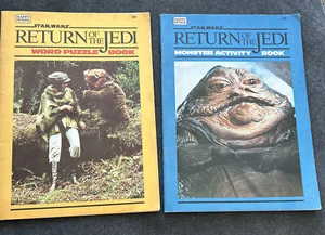 2 STAR WARS Return of the Jedi 1983 Word Puzzle & Activity Books by HAPPY HOUSE - Picture 1 of 10