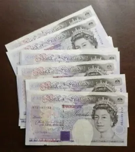 Kentfield Faraday Twenty Pounds £20 banknote (1991-93) B371 in Qty or Prefix A-W - Picture 1 of 15