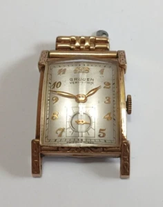 VINTAGE GRUEN VERI-THIN WINDABLE WRISTWATCH - NO STRAPS - Picture 1 of 5