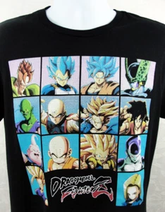 Dragon Ball Z Fighter Character T Shirt Mens Size M Black Bird Studio Anime Goku - Picture 1 of 5