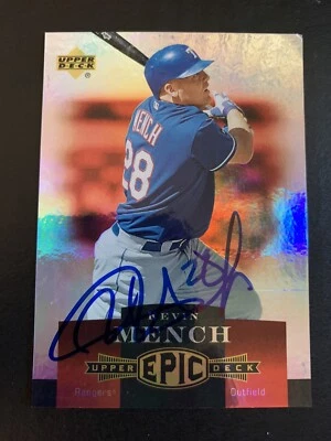 Kevin Mench Signed 2006 Upper Deck Epic #249 Card Texas Rangers Autograph COA - Image 1 of 2