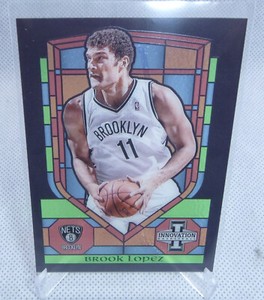 2013-14 Panini Innovation Basketball Brook Lopez Stained Glass Card #55 NETS