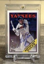 Anthony Volpe 2023 TOPPS UPDATE AUTO 1988 TOPPS ON CARD ROOKIE #88BA-AV YANKEES