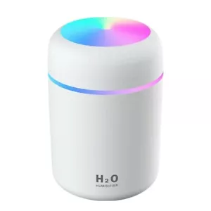 USB MINI CAR HUMIDIFIER AIR PURIFIER FRESHENER LED AROMA ESSENTIAL OIL DIFFUSER - Picture 1 of 6