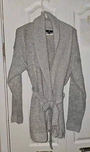 Women's Ivory Gap Long Sleeve Cardigan Sweater Tie Waist XL Acrylic/Nylon - Picture 1 of 10