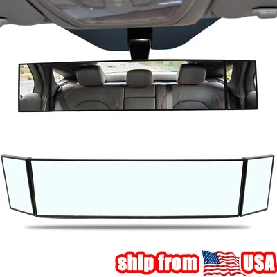 Universal Car Large Vision Interior Rear View Mirror Wide Angle Blindspot.pickup - Image 1 of 4