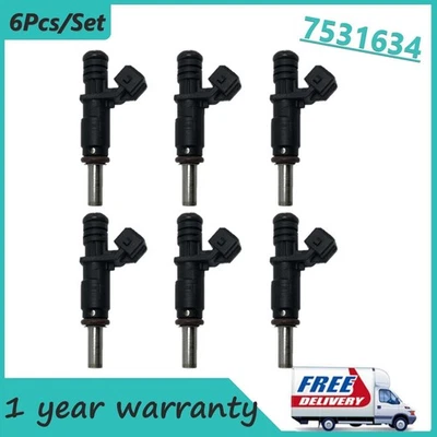 Inyector de combustible 7531634 FJ748 2007-2013 BMW E82 E88 E90 E92 E93 128i 328i 6 piezas Foto 1 de 4