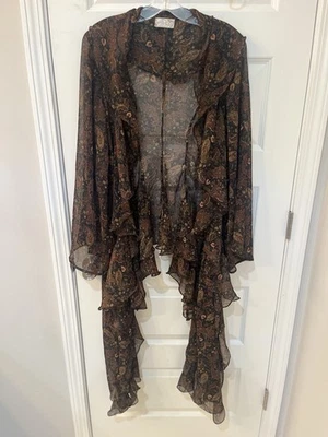 Novo!!! Espanador Feminino Free People Estampado Alto Baixo, Paisley Original, M/G - Imagem 1 de 4