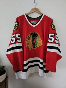 Chicago Blackhawks Vintage Eric Daze #55 Jersey Red Center Ice Size XL - Picture 1 of 5