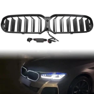 Front Bumper Kidney Grilles w/ LED Light For BMW 5 Series G30 G31 LCI 2021-2023 - Picture 1 of 24