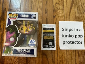 Funko Pop Heroes WB "Two-Face" #484 Autograph Aaron Eckhart JSA COA - Picture 1 of 7