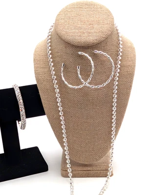 Collar Napier Tono Plata Torcido con Pendientes y Brazalete Brazalete Brazalete Foto 1 de 4