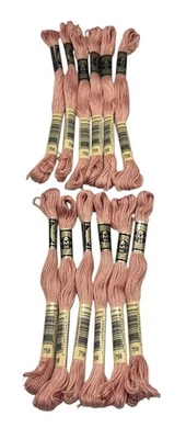 12 Skeins DMC Cotton Embroidery Floss Vy Lt Terra Cotta 758 France 8.7y Each NEW - Image 1 of 4
