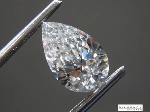 3.01ct D VS1 Pear Shape Lab Grown Diamond R10881 Diamonds by Lauren - Picture 1 of 6