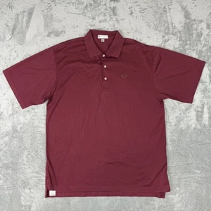 Peter Millar Polo Shirt Mens Large Red Maroon Diamond Creek Golf RARE EUC - Picture 1 of 9