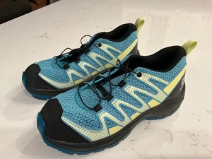 Kid’s Size 3 Salomon XA Pro (blue/yellow/black) - Picture 1 of 5