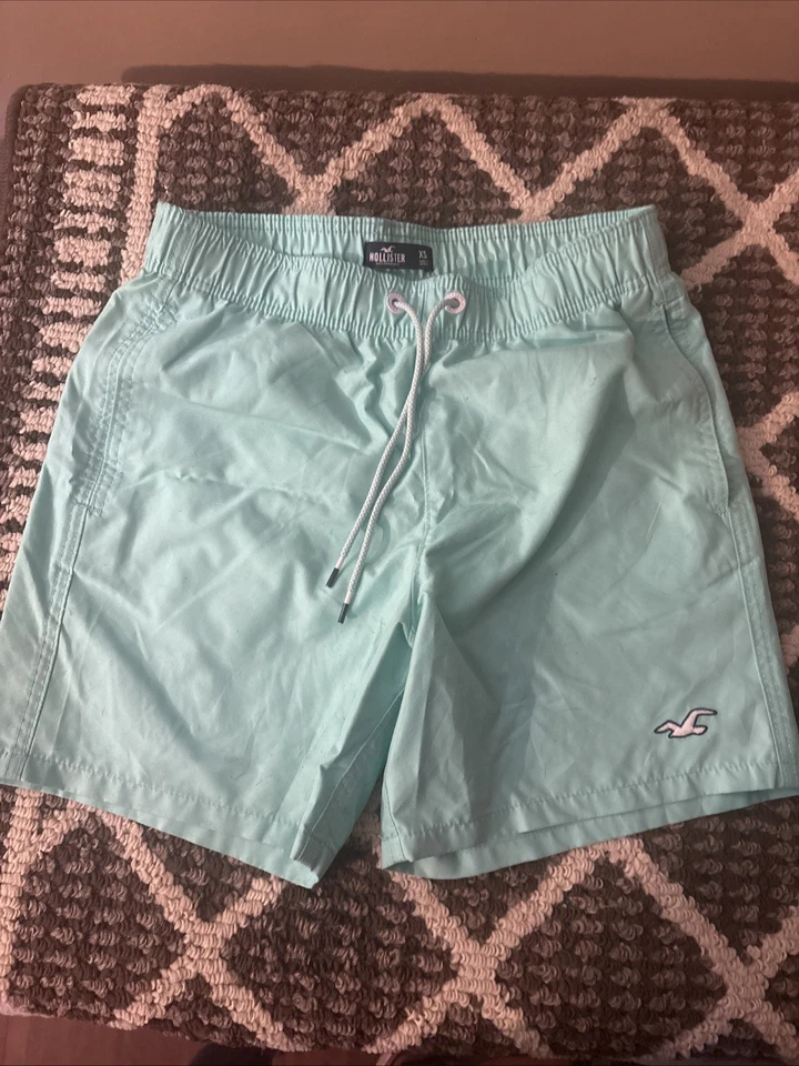 Mens Hollister Swim Trunks Light Green Small  Pockets Lined - Image 1 of 4