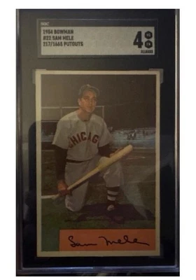 1954 Bowman - Sam Mele #22 Putouts 217/ 1665 - Image 1 of 2