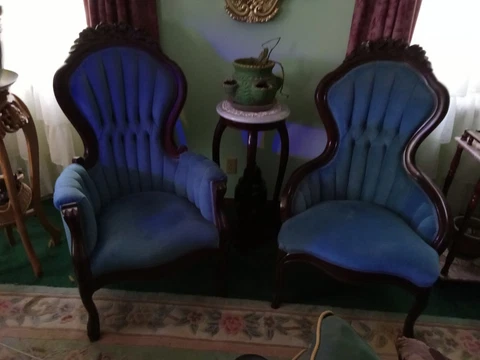 Hand-carved Victorian Chairs Cover