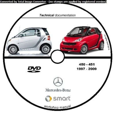 SMART 450 451 FORTWO FORFOUR ROADSTER MANUALE OFFICINA 1997 2009 WORKSHOP MANUAL - Immagine 1 di 4
