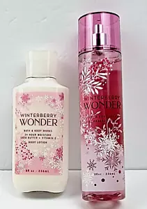 Bath and Body Works WINTER BERRY WONDER BODY MIST & LOTION 8 FL OZ SET OF 2 NOS - Picture 1 of 14