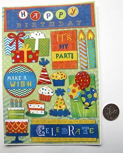 Happy Birthday Stickers - Kids - Scrapbooking Pack #225 - Picture 1 of 3