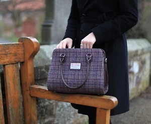 Echte Damen Harris Tweed Midi Tasche Findhorn in verschiedenen Farben erhältlich - Bild 1 von 12