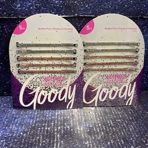 2X Goody Hair Bobby Pins - 5 Ct - Slideproof (10 Ct) - Free Shipping - Picture 1 of 4