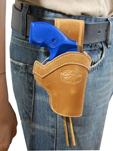 NEW Barsony Tan Leather Western Belt Loop Holster Taurus 22 38 357 Snub Nose 2" - Picture 1 of 5