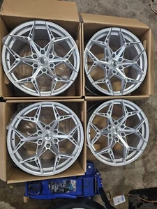 20x9.5 Sc Wheels 6x135 +25 Ford Wheels Light Weight Silver Machine 4 Wheels Only - Picture 1 of 8