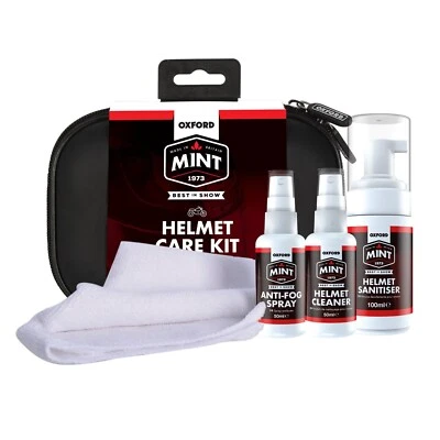 OXFORD MINT HELMET BIKE MOTORCYCLE CARE KIT BUNDLE MAINTENANCE CLEAN SPRAYS - Image 1 of 4