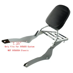 Respaldo de acero barra Sissy portaequipajes para Yamaha V-Star Vstar 650 personalizada 1998-up - Imagen 1 de 5