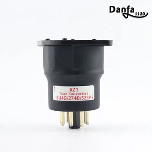One Gold plated AZ1 TO 5U4G 274B 5Z3P Vacuum tube convert socket - Picture 1 of 11