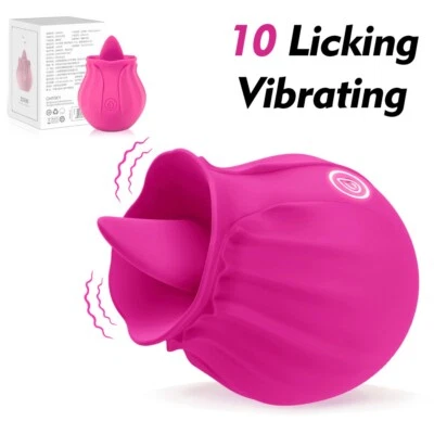 Vibrador para lamer rosas consolador chupador de clítoris masajeador de punto G juguetes sexuales para mujeres Foto 1 de 4