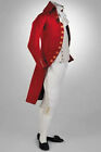 New 1787-1792 Tailcoat, Men's Red Wool Tailcoat, Only Outer Coat Price