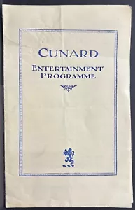 CUNARD RMS BERENGARIA CONCERT PROGRAM JULY 1928 IN AID OF BRITISH & USA SEAMEN - Picture 1 of 4