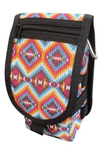 Estuche de accesorios/teléfono celular Showman rosa brillante estampado azteca Cordura de nailon - Imagen 1 de 2