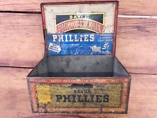 Vintage Bayuk Philadelphia Phillies Perfecto Metal Tin Cigar Box