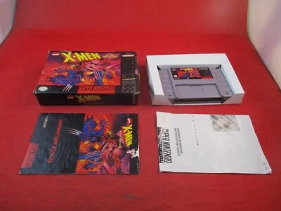 X-Men Mutant Apocalypse Super Nintendo SNES COMPLETE w/Box manual game WORKS! #Q - Image 1 of 4
