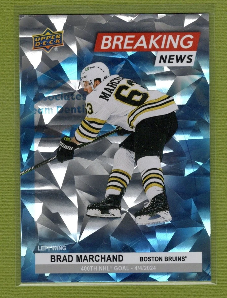 2024-25 Upper Deck Series 1 Breaking News Insert Brad Marchand #BN-5 BRUINS - Image 1 of 1