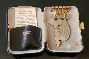 Vintage Princess Gardner Black Key Gard Case with Paper Instruction 3"x2" - Picture 1 of 11