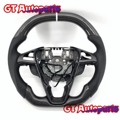 Volante de fibra de carbono apto para Ford Mondeo Fusion Edge 2013-2019 con calefacción Foto 1 de 4