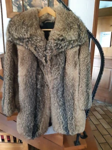 Pelzmantel Silberfuchs Echtfell, Damen Kurzmantel - Bild 1 von 2