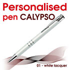 Personalised metal pen CALYPSO black ink Wedding Christmas School Teacher gift