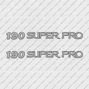 PRO CRAFT 190 SUPER PRO SILVER DECALS STICKERS Set of 2 25.5" LONG - Picture 1 of 2